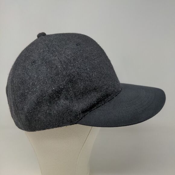 Unbranded Men's Snapback Hat Black Blank Knit Vent Holes Adjustable - Picture 4 of 6